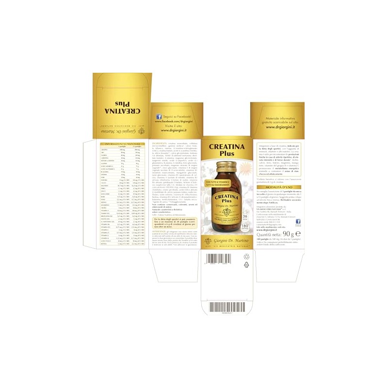 Dr Giorgini CREATINA Plus - 90 g (integratore di creatina