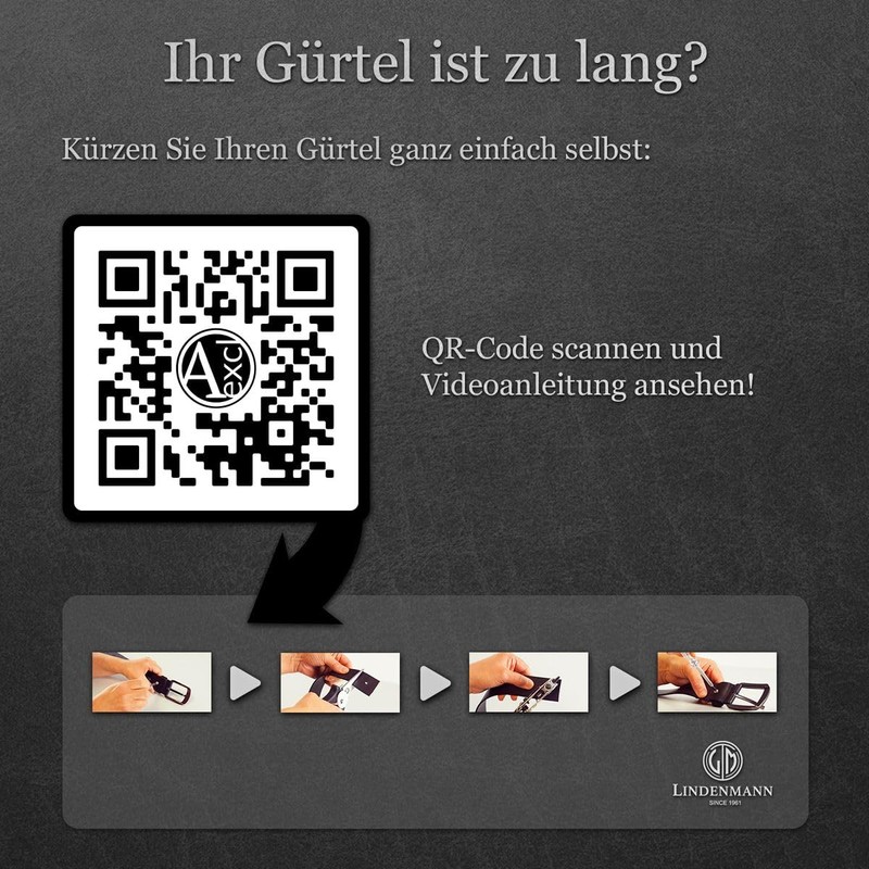 Lindenmann 393 Men's Leather Belt XXL Dark Brown - 95