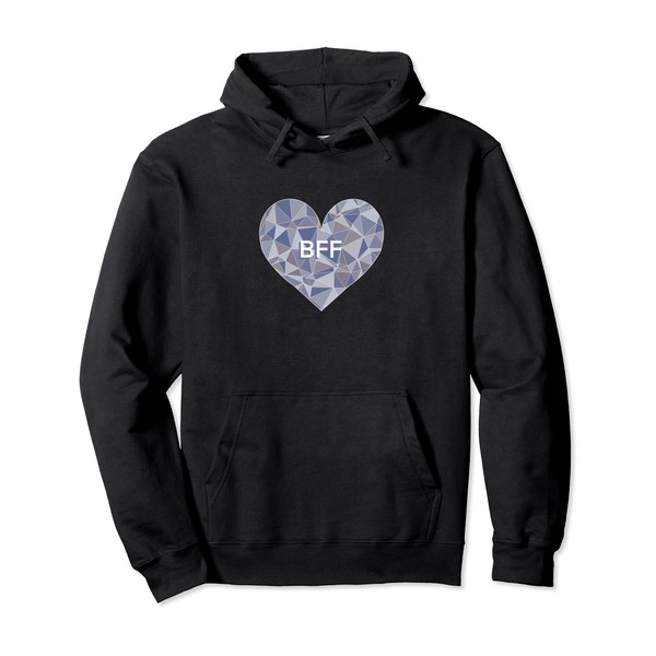 BFF Valentine Stained Glass Heart Icon Pullover Hoodie