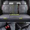 Coverado Front and Back Seat Covers 5 Pieces, Waterproof Leather