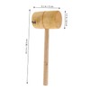 LALAFINA Wooden Mallet Hammer Tool Solid Yellow Sandalwood Handcrafted Anti-Slip