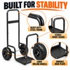 Heavy Duty Firewood Log Cart with Wheels, 250 lb Capacity
