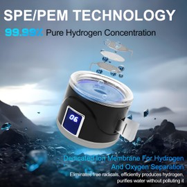 Hydrogen Water Bottle 1L Hydrogen Water Bottle Generator,Hydrogen Water Generator, Hydrogen Rich Water Cup Generator, Hydrogen Water Ionizer Machine for Travel, Sports, Office, Home Daily Drinking