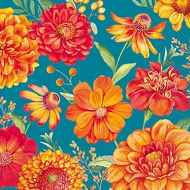 IHR Ideal Home Range Cocktail Napkins Disposable 3-Ply Paper Party Napkin Pack, 5" x 5", Arya, 20-Count