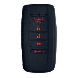 Key Fob Cover for ILX TLX: 5 Buttons Silicone Remote Case Protector Fit for Acura RDX RLX ILX TLX MDX Sport Hybrid 2014 2015 2016 2017 2018 2019 2020 2021 2022 2023 72147TZ6A51 KR537924100 Black