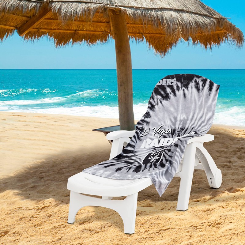 The Northwest Company 1NFL/72007/0019/RET: 30X60 Beach Towel Psychedelic - Raiders