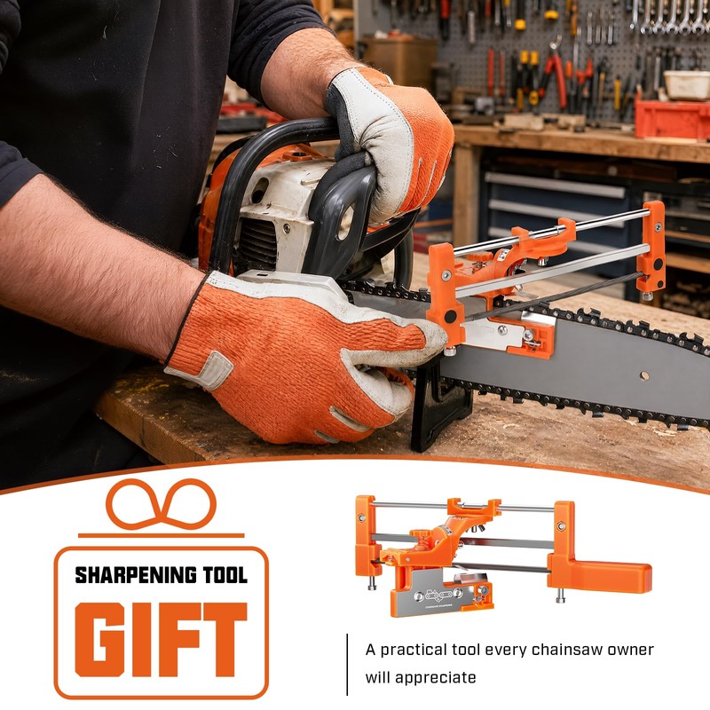 Blosail 2-in-1 Chainsaw Sharpener Kit with Round & Flat Files