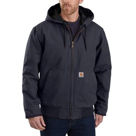 Carhartt Mens Loose Fit Washed Duck Insulated Active Jacket (Big & Tall) Work Utility Outerwear, Navy, 3X-Large US