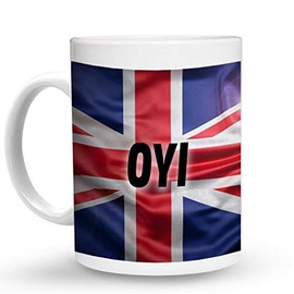 Makoroni - OY! British England UK Flag 6 oz Ceramic Espresso Shot Mug/Cup Design#72