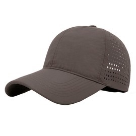 Oversize XXL Baseball Caps,Quick Dry Mesh Sports Hat for Big Heads 22"-25"，Waterproof Lightweight Running Sun Hat. (Brown)