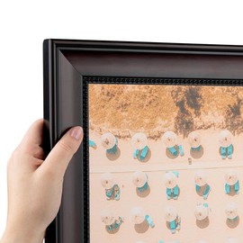 ArtToFrames 40x60 CM / 15.75x23.62 INCH Black Picture Frame, This 2.00 Inch Custom Wood Poster Frame is Satin Black Reverse Step - Comes with Economy Acrylic and Corrugated Backing