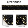 Table Runner Black and Gold 30 x 183 cm Polyester