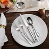 KEAWELL Premium 20/45/65 Piece Louise Hammered Silverware Set with Round