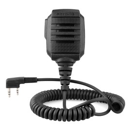 Retevis IP54 Waterproof 2 Pin Speaker Mic, Compact Walkie Talkie Microphone for Baofeng BF-F8HP UV-5R BF-888S Retevis RT21 RT22 H-777 RT68 RT27 RT1 Arcshell AR-5 Two Way Radios (1 Pack)