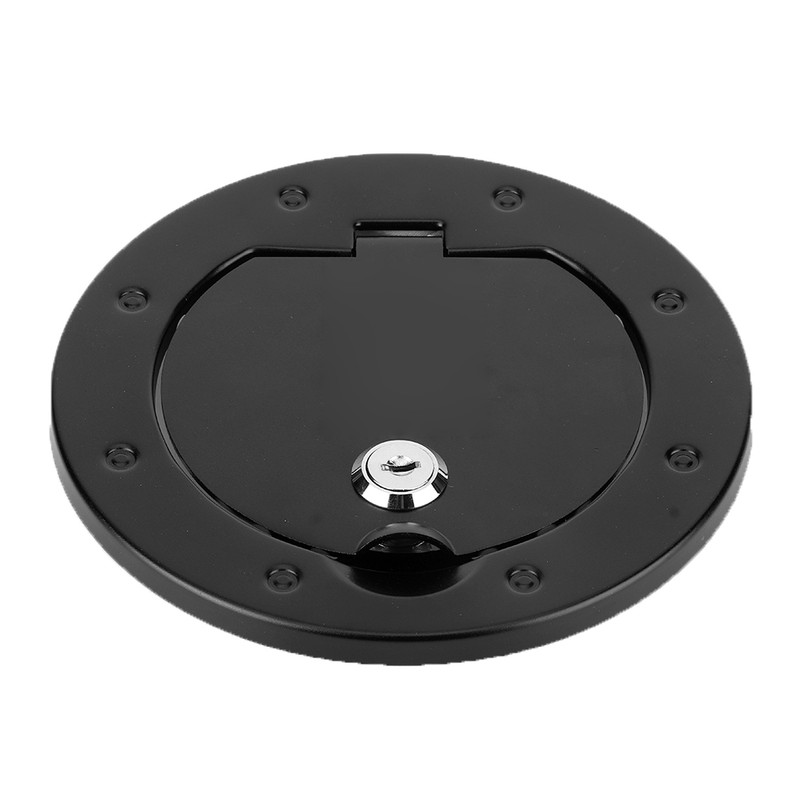 Aluminum Alloy Black Fuel Tank Cap Cover Flag Label Fits