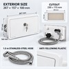 Lockable RV Exterior Shower Box Kit with 1.5m Hose, Hot