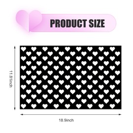 Diamall 4 PCS Car Taillight Cover Sticker, Heart Shaped Pattern DIY Taillight Tint Film Sheet, Waterproof Love-Heart Creative Light Cover Decal, Self-Adhesive Light Film Sticker for Most Cars (Black)