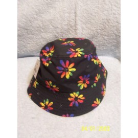 Claire’s Claire's Women's Black Multicolor Flowered Bucket Hat New With Tag