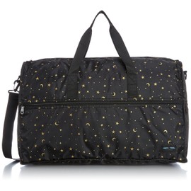 (HAPI+TAS) Folding Boston Bag (Large), Carry On, Variety of Patterns, 33.8 fl oz (38L), 13.4 inches (34 cm), 1.1 lb (0.5kg ) H0004 - black -