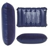 TRIXES Large Navy Blue Inflatable Pillow - Blow up Cushion