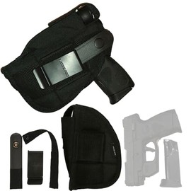 LASER PRO® Ambidextrous Tactical Holster - Fits Compact Pistols w/ArmLaser & Other Laser Sights Attached: Taurus G3c G2 G2C G2S TX GX4, Ruger SR22 SR9C, Walther P22 CCP M2 PPS, Bersa S&W Shield EZ