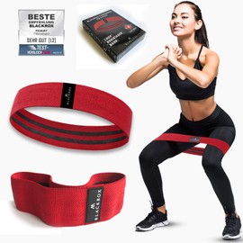 Blackrox Premium Fitness Band Abdominal Muscle, Legs, Buttocks and Hips Wide Band Made of Fabric Non-Slip Resistance Bands Exercise Band Loop Fitness Bands Intensive Workouts Gymnastics Band