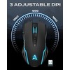 Aimzone Gaming Mouse with LED, USB Wireless Mouse for Gaming