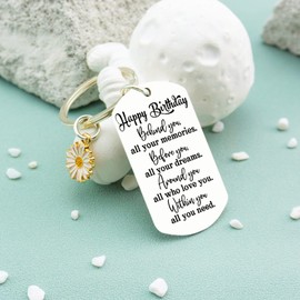 Birthday Gifts For Women Birthday Keychain Gifts For Women Men Her Him Best Birthday Gifts Ideas Happy Birthday Keychain Gifts For Women Friends Sister Unique Gifts For Her Keyring Necklace