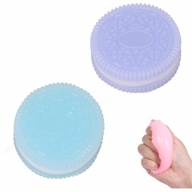 Handmade Silicone Stress Relief Squishy Toy,2025New-Stress Relief Toy,Ultra-Soft Decompression Venting Toy,Kawaii Squishies PVC Toys, Perfect Desk Accessories for Adults (Blue+Purple)