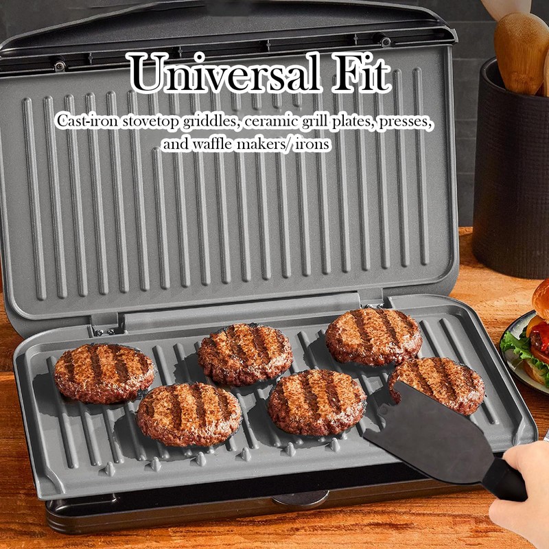 DtgEcd 2 Pack Grill Scraper, Heat-Resistant Nylon Spatula for Indoor