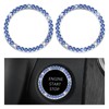 JUSTTOP 2PCS Car Bling Crystal Rhinestone Engine Start Ring Decals,