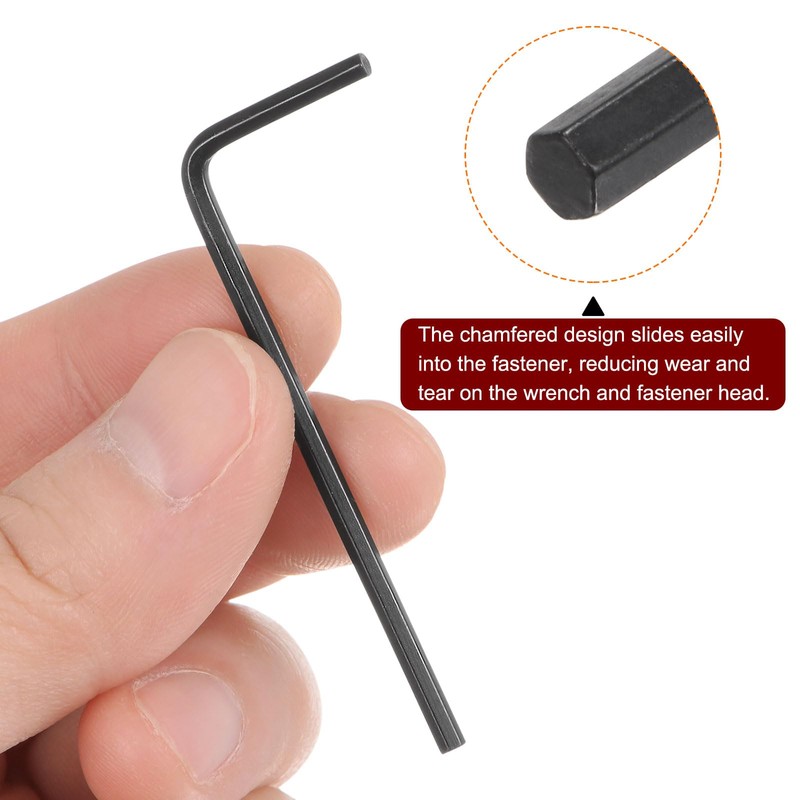 HARFINGTON 120pcs Hex Key Wrench 2mm Metric CR-V L Shaped