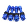 uxcell 4Pcs Blue Bolt-in Wheel Rim Vacuum Tire Valve Stem