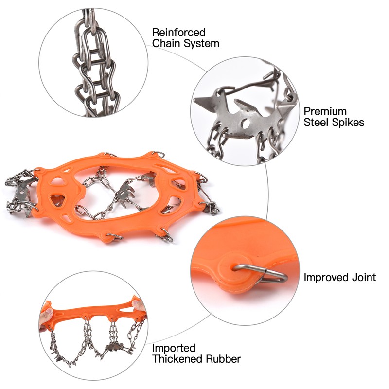 201 Stainless Steel 24 Teeth Ice Claw Snow Anti-slip Shoe