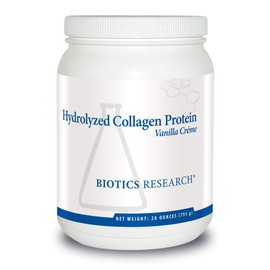 Biotics Reseach HYDROLYZED Collagen Protein Vanilla CRÈME Dairy-Free Collagen Protein Powder from Bone Broth, 21g Protein, Non-GMO, Gluten Free, Easily Digested, Delicious Vanilla Crème Flavor. 28 oz