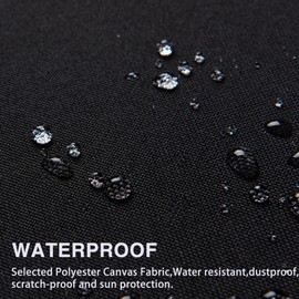 Gheeidau Canvas Repair Patch 9×11 Inch 3Pcs Waterproof Self-Adhesive Fabric Repair Patch for Tents,Boat Cover,Pop Up Canopy,Patio,Bags,Car Seats,Sofas,Furniture Cover(Black)