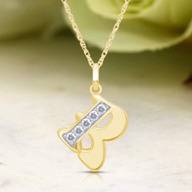 SAVEARTH DIAMONDS Collar con colgante de diamante moissanita de corte redondo de 1/5 quilates en oro de 14 quilates sobre plata de ley 925 con cadena de 18 pulgadas (color G-H, claridad VVS1, 0,20 quilates), Metal, moissanita