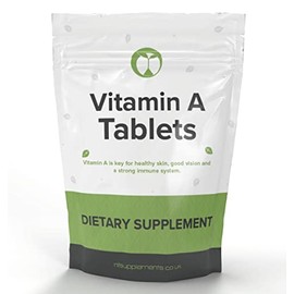 Vitamin A Tablets 10,000IU | High Strength for Skin, Eyes & Immune System | Made in The UK by Natural Foundation Supplements with U.K. Ingredients (500 Tablets)
