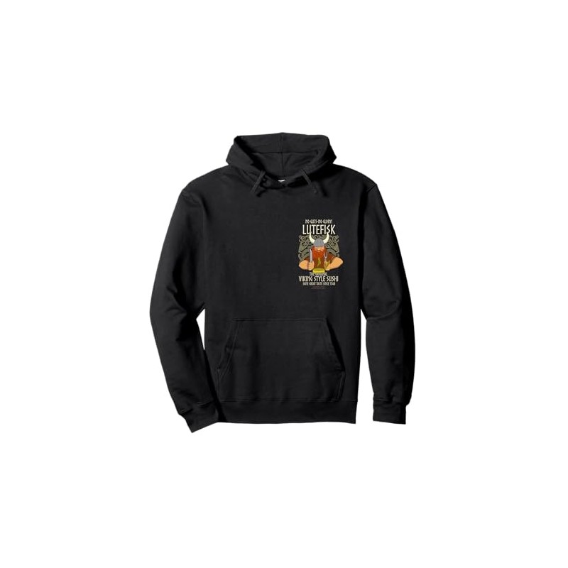 Lutefisk Christmas Fish Original Viking Sushi Funny Lutefisk Pullover Hoodie