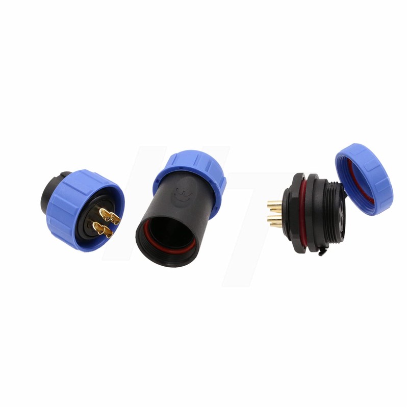 HangTon HE21 4 Pin Circular Waterproof Plastic Connector Male Cable