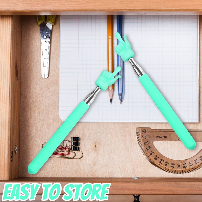 2 Pcs Telescopic Teachers Pointer for Classroom, Extendable Hand Pointer