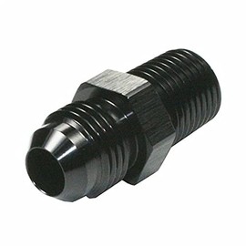 4AN to 1/8 NPT Male Hose Fitting Adapter, Universal Aluminum Flare Male 4AN to 1/8'' NPT Union Fuel Oil Line Pipe Connector Black Anodized