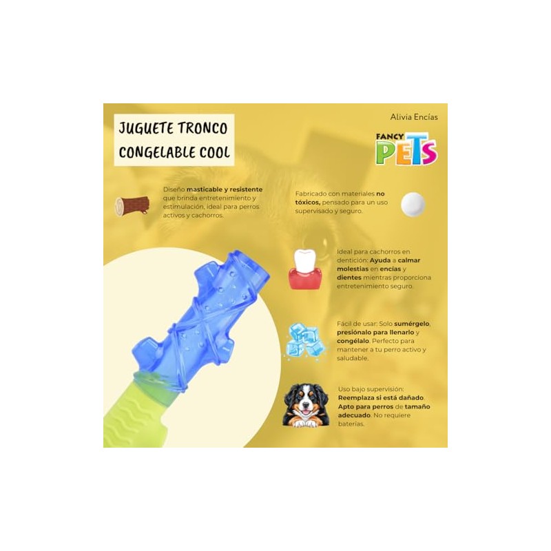 Fancy Pets Juguete en Forma de Tronco Rellenable Congelable Cool