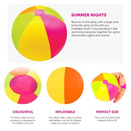 I LOVE FANCY DRESS Inflatable Beach Ball Pool Party Toy - 22" (56 cm) Round - Perfect For Summer and Pool Parties (Pack of 1)