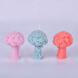 HOMYCOCO 1Pack Flower Bouquet Candle Silicone Mold Valentine's Day Epoxy Resin Wax Mold Silicone Shapes Flower Mold for Candle Craft Making Wedding Gift Decoration