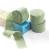 Sage Green Chiffon Ribbon, Waylipun 3 Rolls of Gift Ribbon