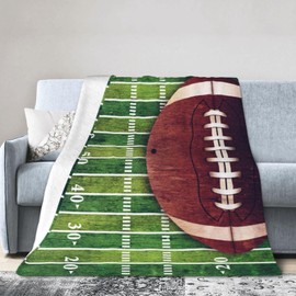Football Blanket - Soft Warm Throw for Couch, Lightweight Cozy Bed Blankets & Throws for Living Room Decor, Football Lovers Gifts for Teens Boys 60"x50"