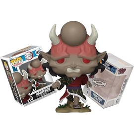 Funko Hantengu with Horns and Stand + Pop Protector: Demon Slayer Pop! Animation Vinyl Figure (Gift Set Bundled with ToyBop Brand Box Protector Collector Case)