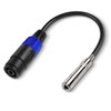 MEIRIYFA Speakon Female to 1/4" Mono Speaker Cable, 6.35mm TS
