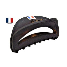 Clip French Vance Half Moon Shape Hollow Out Matte Color 7.5cm (Brown)